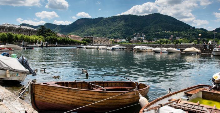 Boats on Lake Como
