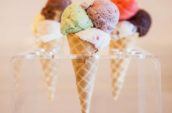 ice creams on cone