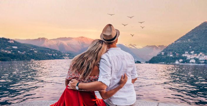 Sunset on Lake Como