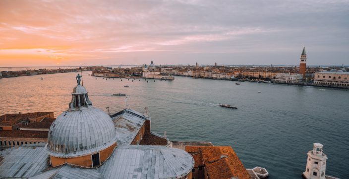 The golden hour in Venice at San Giorgio Maggiore