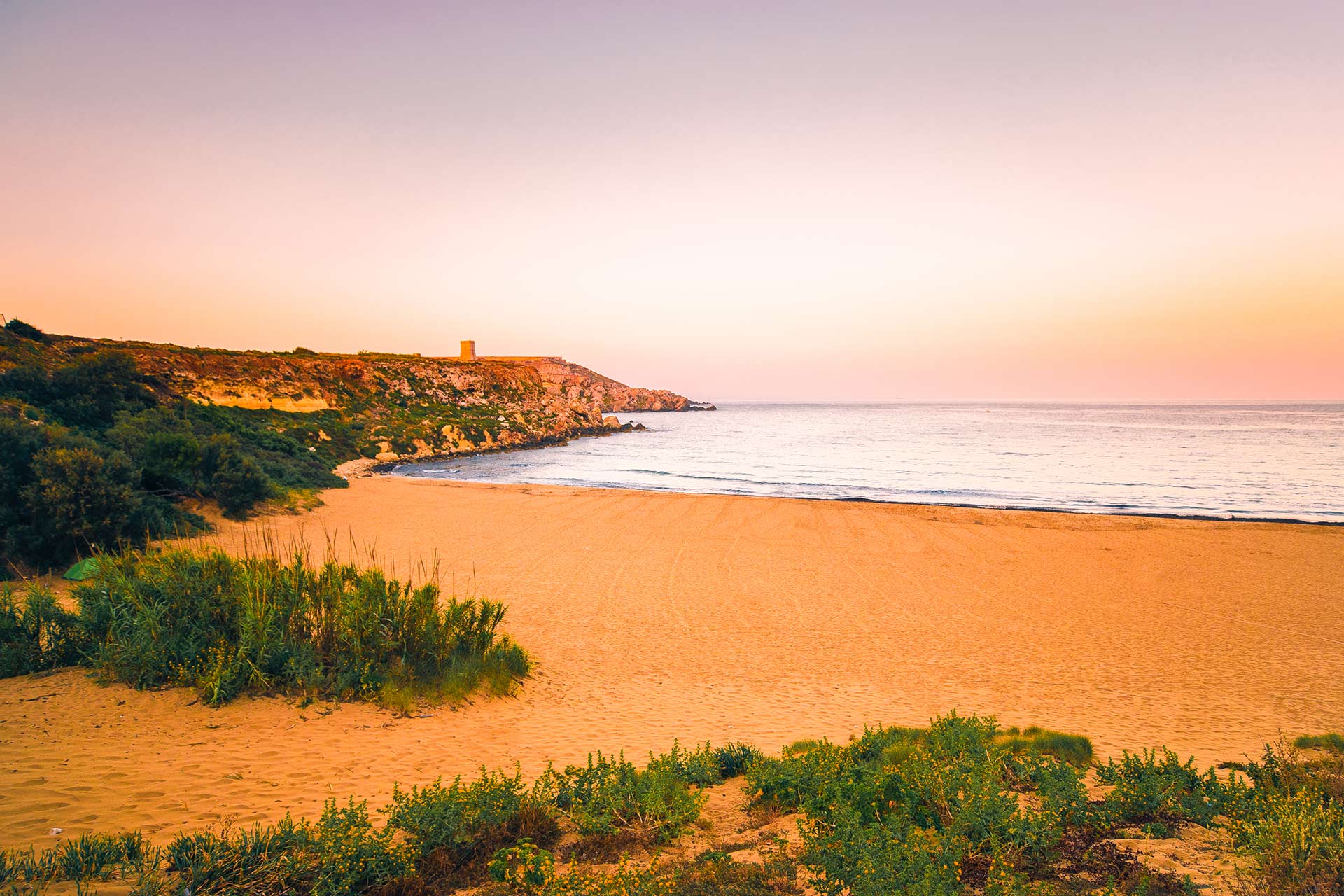 the beautiful sands and pristine coastline of Ramla Bay, Gozo